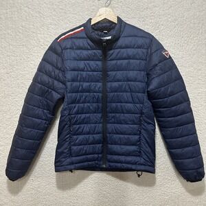 Rossignol Dark Navy Blue Down Puffer Full Zip Jacket Size‎ Small